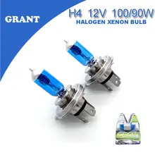 GRANT 1Set H4 12V 100 90W Xenon Halogen Bulbs 6000K Super Bright White Universal Auto Headlight