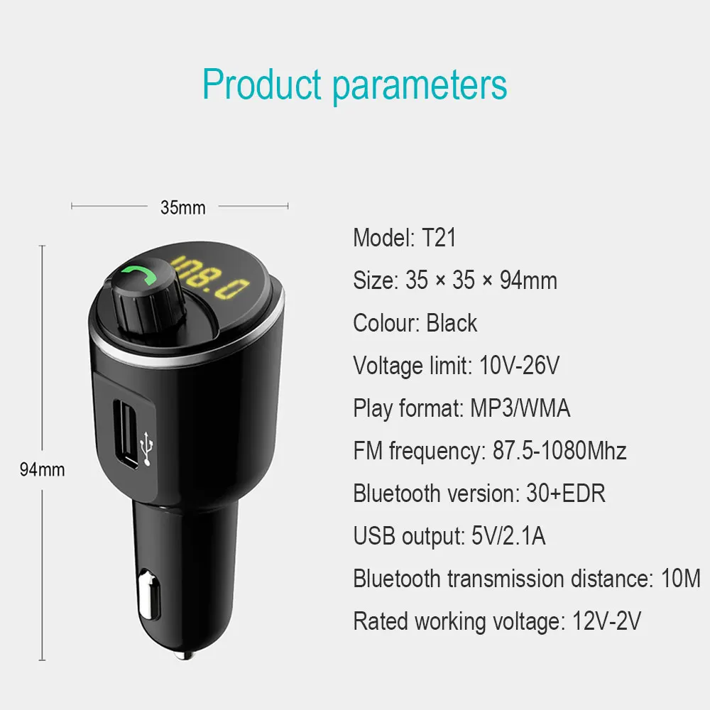 Двойной fm-трансмиттер с USB Портативный громкой связи Bluetooth автомобильный комплект MP3 для Bluetooth Прямая