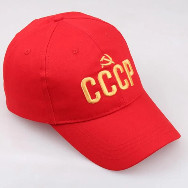 Новое поступление CCCP СССР русские кепки-бейсболки с вышитыми надписями унисекс черная красная хлопковая бейсболка с шляпа c вышивкой, для отца Прямая поставка