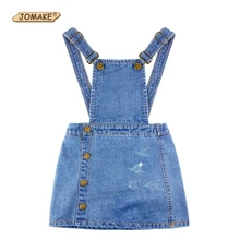 Г. Весенне-Летнее Платье джинсовое летнее платье без рукавов на бретелях для маленьких девочек, детские платья новая модная ковбойская одежда для малышей