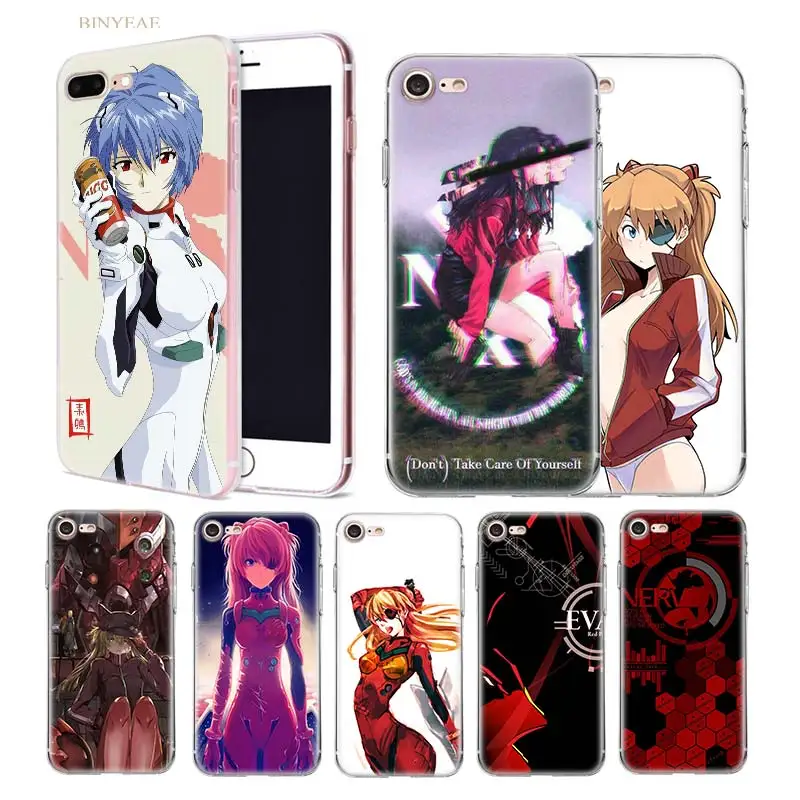 

BINYEAE Genesis Evangelion EVA Soft shell case cover for iphone 5 5SE 5C 6 6S 7 7S 8 Plus X 10 Silicone Transparent