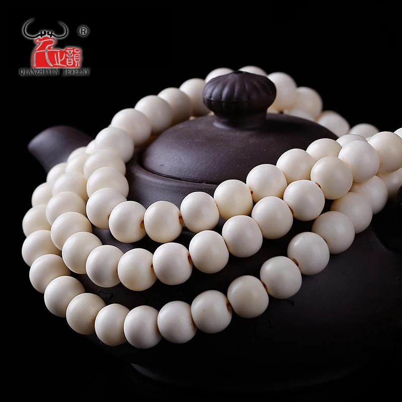 10 pièces fait main bijoux à bricoler soi-même accessoire Tibet ivoire blanc Yak os perles de prière en vrac pour la fabrication de bijoux 6mm,8mm,10mm,12mm