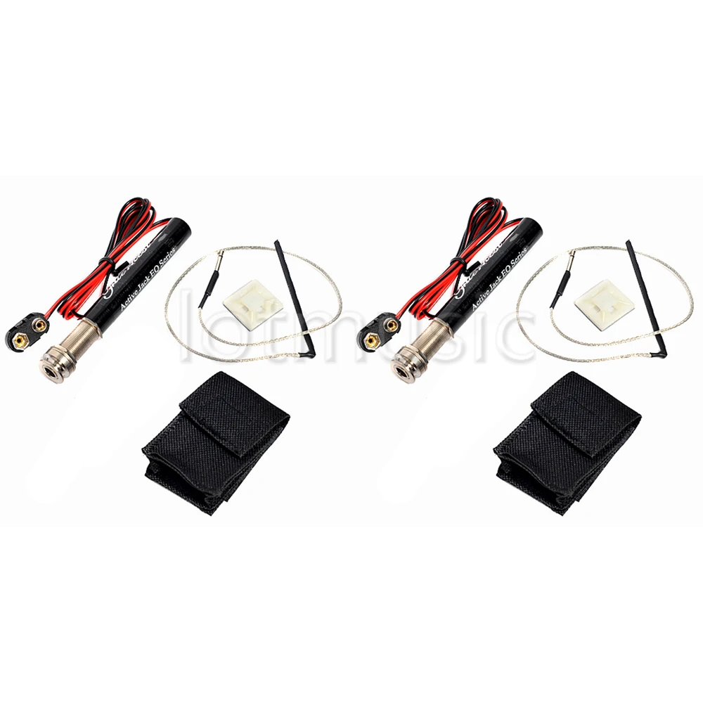

2Pcs Endpin Jack Preamp Pickup Kit for Acoustic Guitar EQ Active Pickups