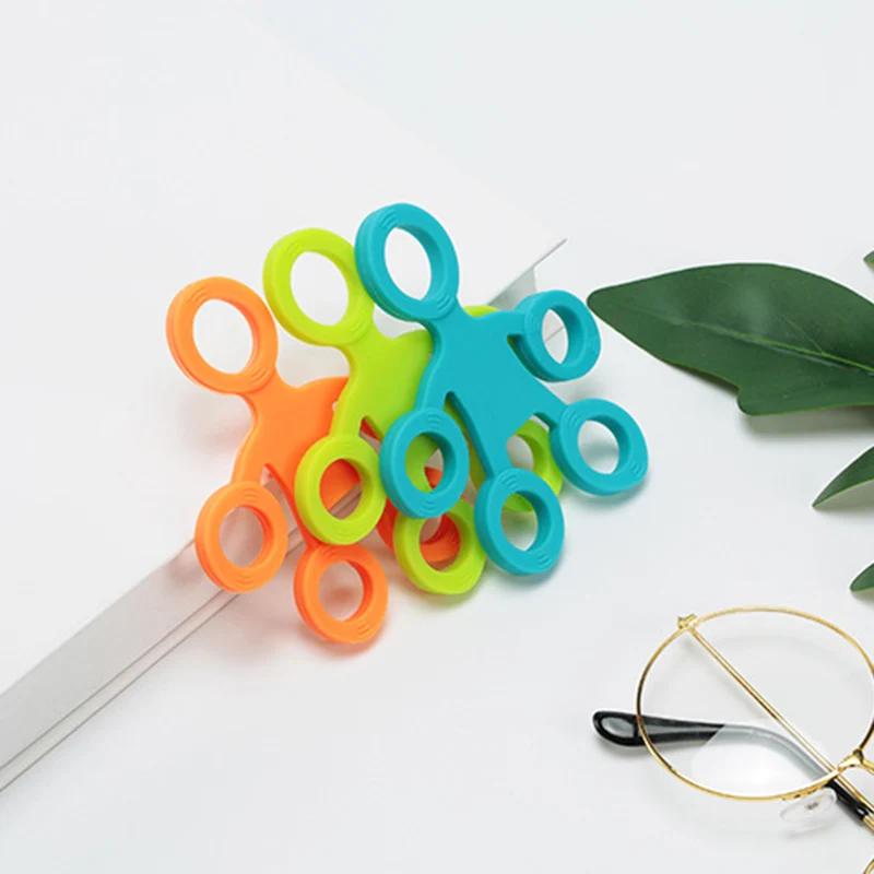 

Silicone Finger Resistance Exercise Band Tension Tool Hand Strength Elastic Training FK88
