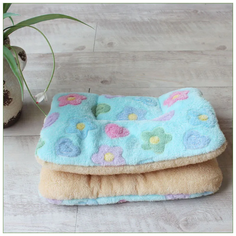 Flower Зимняя теплая кровать для собаки, мягкое Флисовое одеяло для животных, кошачьего туалета, щенка, коврик для сна, прекрасный матрас, подушка для маленьких и больших собак, 5 размеров - Цвет: Flower