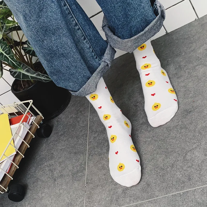 

2019 Han Fanchun small yellow duck socks cartoon Japanese Korean cotton socks female net red with the tide socks