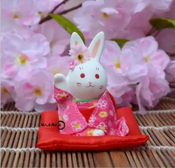 

Lovely Rabbit Car Decoration Cute Cartoon Lucky rabbit with Cushion wedding gift Japan Style House decor Mix design