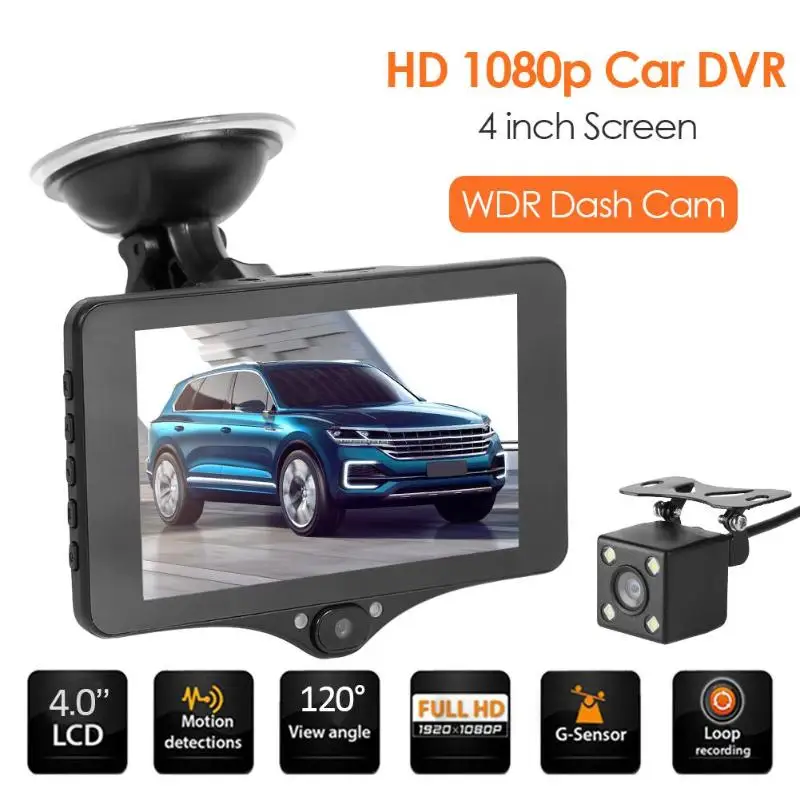 

SE030 HD 1080p Car DVR 4 inch TN Screen Triple Lens Dashboard Camera WDR Dash Cam Driving Recorder