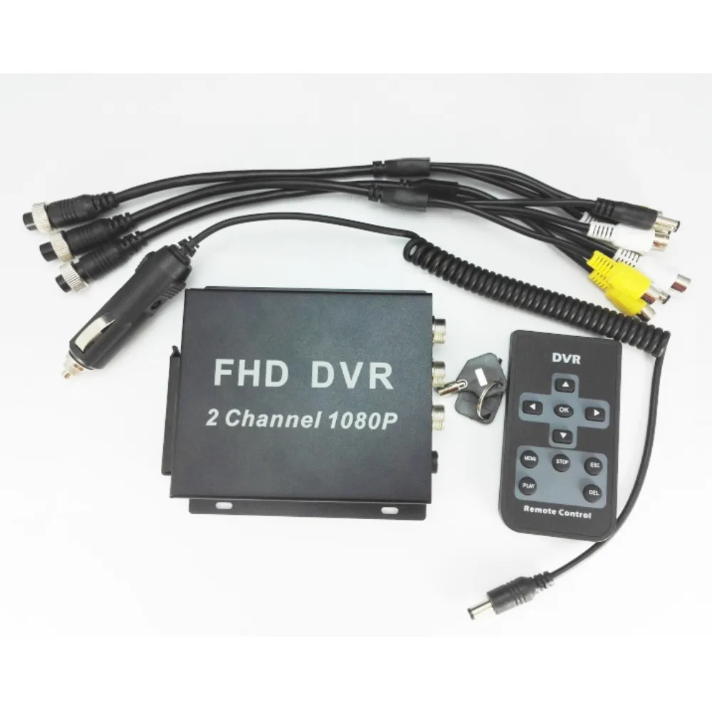 Новейший FHD MDVR 2 канала 1080P Full HD Мобильный DVR 2CH мини AHD DVR Поддержка 2шт 1080p AHD камеры Запись/Макс. 128 ГБ sd-карта