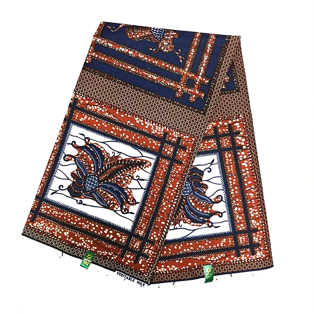 

6 Yards African Wax Prints Super Hollandais dutch 100%Polyester Fabrics Material Dashiki Batik Real Floral for Dress
