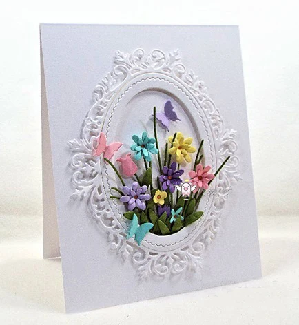 

Mmao Crafts Metal Steel Cutting Die Flower cluster leaves Stencil For DIY Scrapbooking Paper/photo Cards Embossing Dies