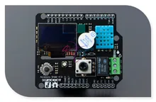 DFRobot Accessory Shield V1.0 for Bluno built-in OLED Screen Buzzer 1.5 Relay Joystick Potentiometer RGB LED DHT11 Sensor module
