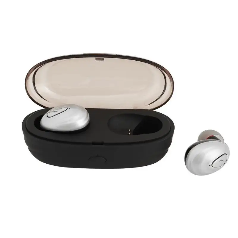Серебристый ALLOYSEED KH-003 TWS мини наушники беспроводные Bluetooth IPX4 стерео микрофон наушники-вкладыши поддержка универсальных мобильных телефонов ноутбуков - Цвет: Серебристый