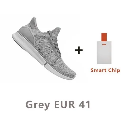 24 часа Xiaomi Mijia смарт чип обувь модный дизайн сменный водонепроницаемый IP67 приложение контроль спортивная обувь с чипом - Цвет: Men Gray EU 41