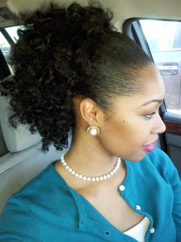 kinky curly drawstring ponytail Clip in human hair wrap ...