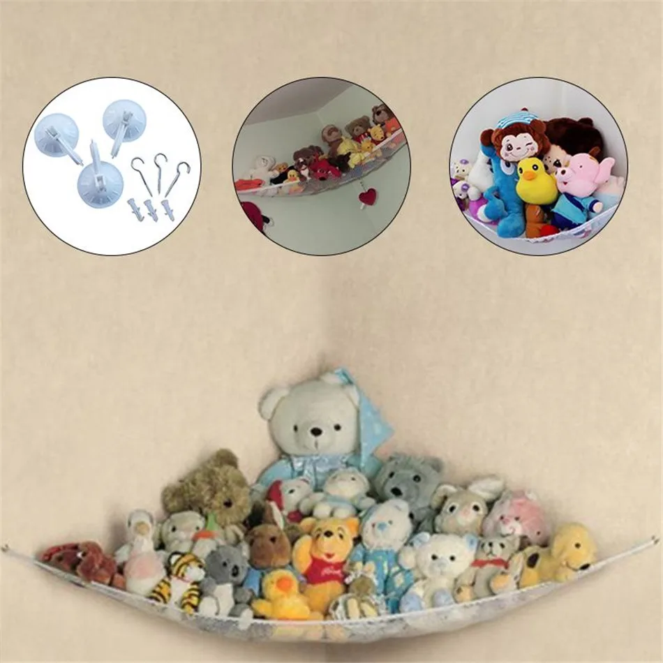 

4YANG Large Soft Toy Hammock Mesh Net Teddy Bear Keep Baby Childs Bedroom Nursery Tidy