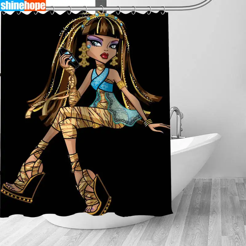 Индивидуальный душ, занавес Monster High, водонепроницаемый полиэстер, занавеска для ванной комнаты s, высокое качество, шторы в ванную комнату, Душ - Цвет: Shower Curtain 12