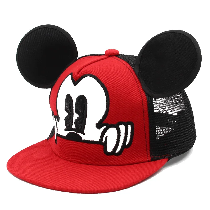 الكرتون ميكي البيسبول قبعات الأطفال الاطفال سنببك الهيب هوب قبعة الفتيان الفتيات الصيف تنفس شبكة الشمس Gorras للجنسين الشارع الشهير