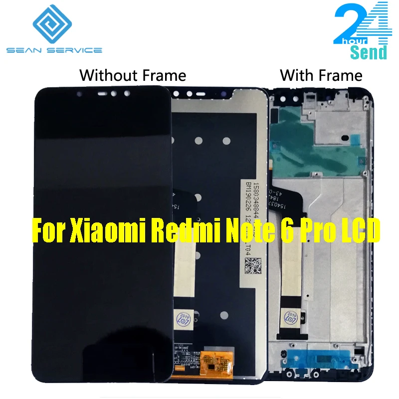 Продажа AAA + для Xiaomi Redmi Note 6 Pro, ЖК дисплей, сенсорный экран в сборе, ЖК дигитайзер, запчасти для сенсорного экрана + 10 точек касания, глобальная версия