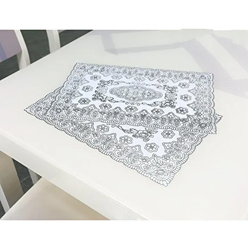BigNoseDeer PVC Place Table Mats Heat Resistant Non Slip Set of 4,Washable Table Place Dining 