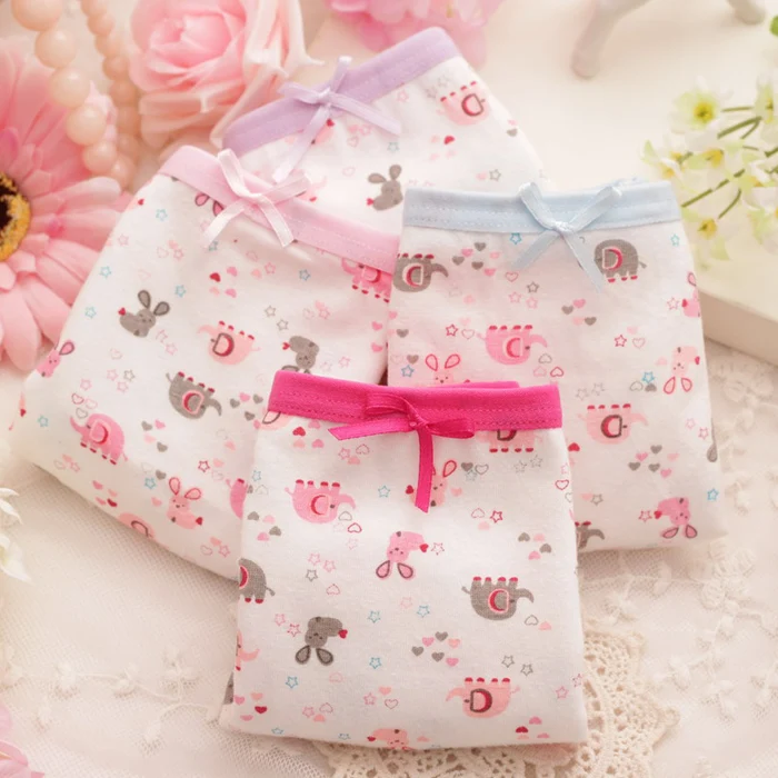 

6pcs/lot 2017 baby panties cotton cartoon children panties child briefs girls underwear 2377