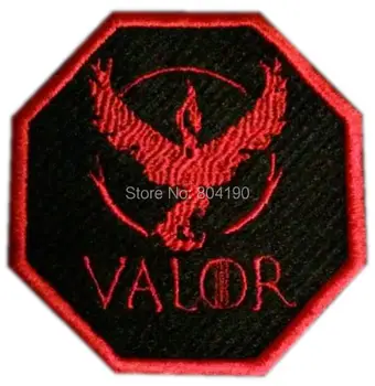 

4" Pokemon Go Team Valor logo Iron On Patch HOT Pocket Comics Embroidered Emblem applique Costume Cosplay Team