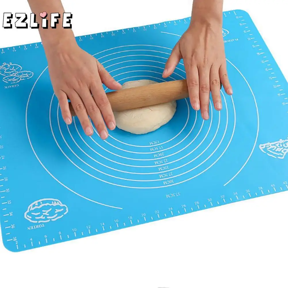 

1pc Non-Stick Silicone Mat Rolling Dough Liner Pad Pastry Cake Bakeware Paste Flour Table Sheet Kitchen Baking Tools CFA5673
