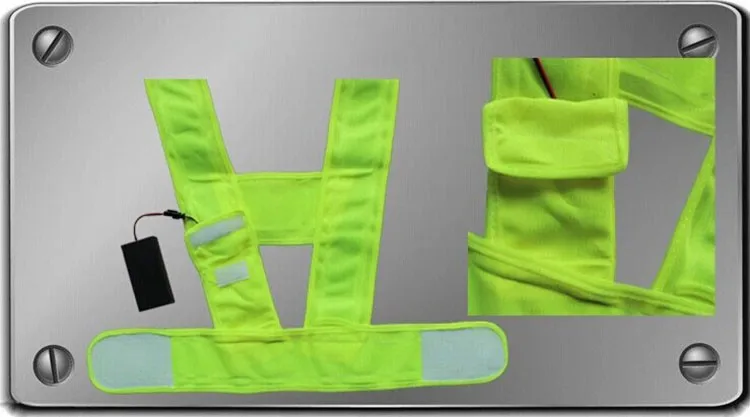 Светоотражающий жилет светодиодные фонари рабочая одежда светоотражающие полосы Предупреждение неоновый Лайм V одежда ремень безопасности