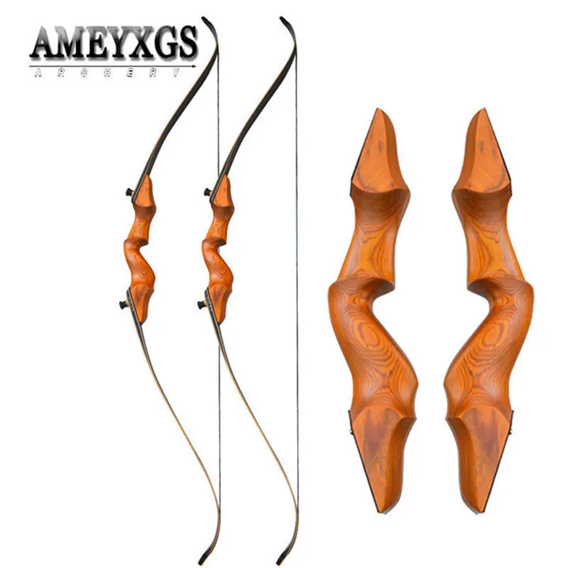 

1pc 30-50lbs Recurve Bow 60inch Hunting Bow Right Hand Traditional Wooden Bow For Hunting Sports Shooting Archery Accessories