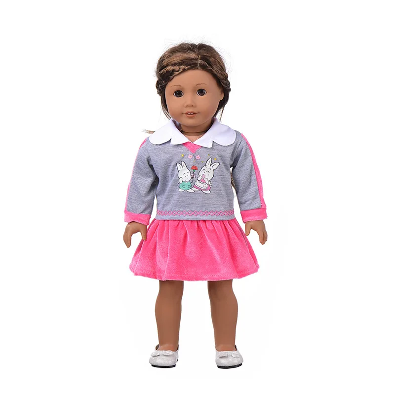 Лучший подарок для детей, модная одежда Ручной работы 18 дюймовых кукол одежда(без обуви) b526