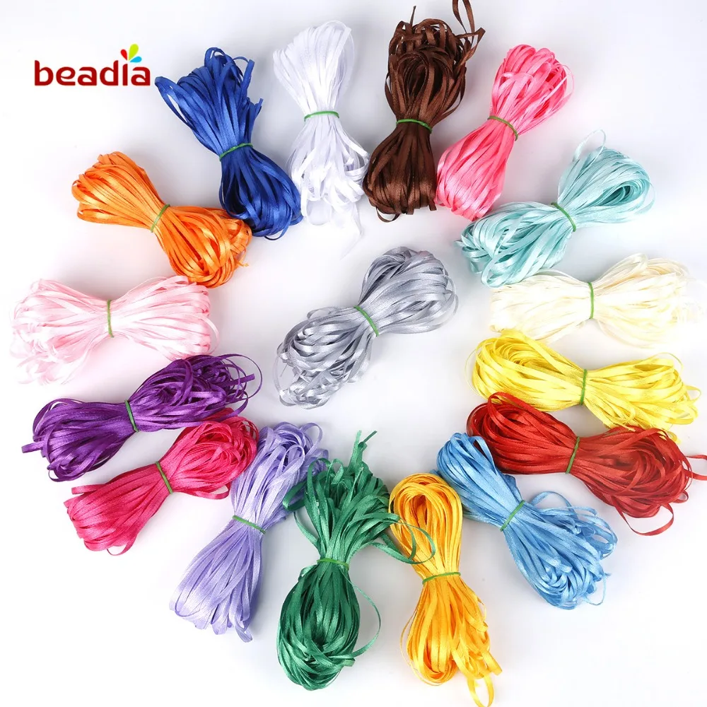 

1/8 Inch Width 25 Yards/lot Silk Satin Ribbon For Handmade Arts Crafts Sewing Christmas Wedding Party Decoration Gift Wrap