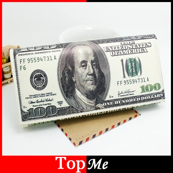 

TONUOX New arrival women Dollar Pattren wallets PU leather Hasp Long wallet lady money bag coin purse cards ID holder Wholesale