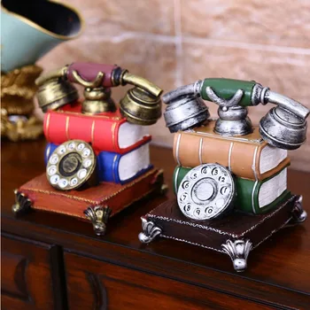 

Creative Resin Home Decorations Retro Phone Model Piggy Bank Birthday Gift