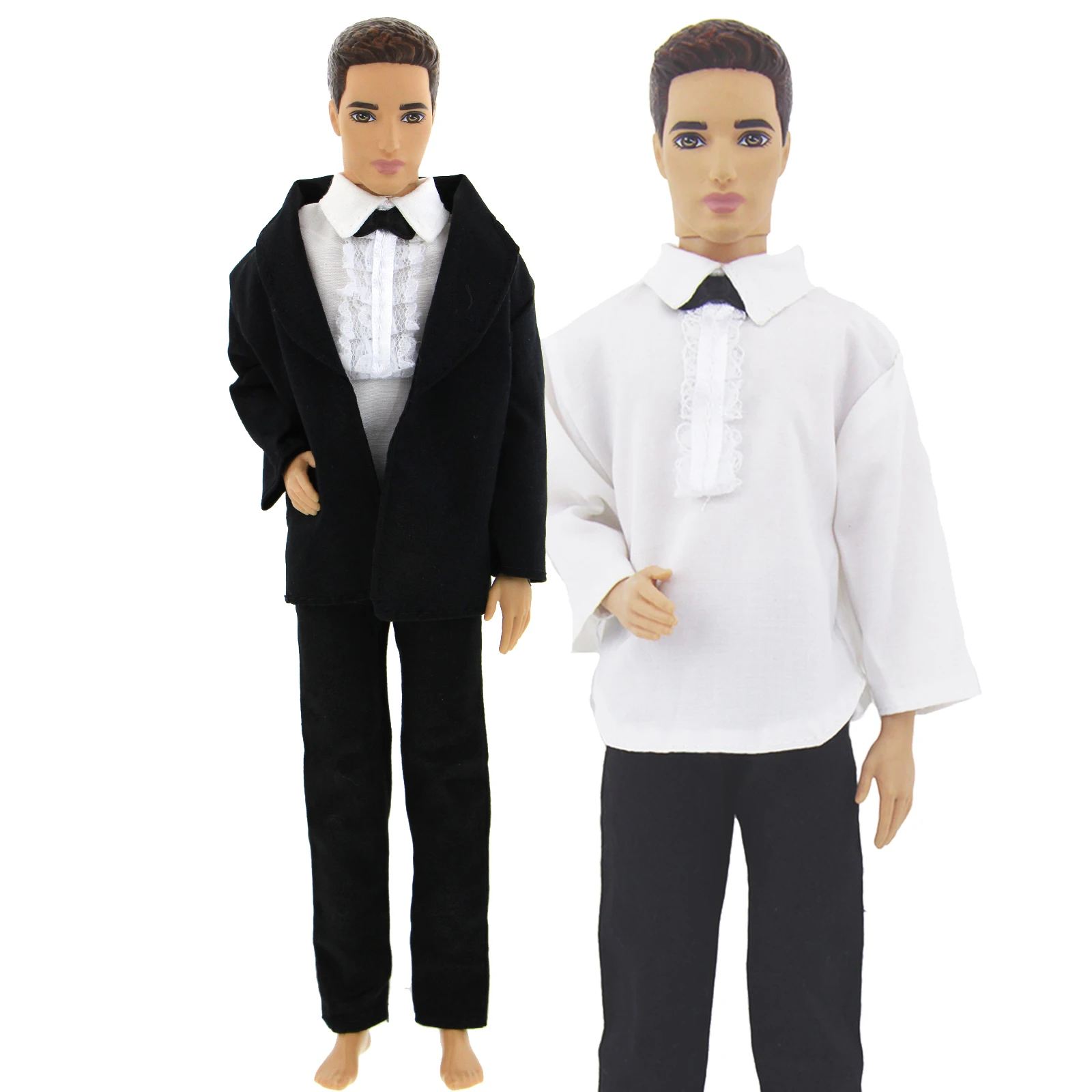 Handmade Men's Outfit Clothes for Ken Doll Daily Casual Wear Tuxedo Business Modern Suit Shirt Shoes Clothes Accessories Toys doll accessories doll clothes