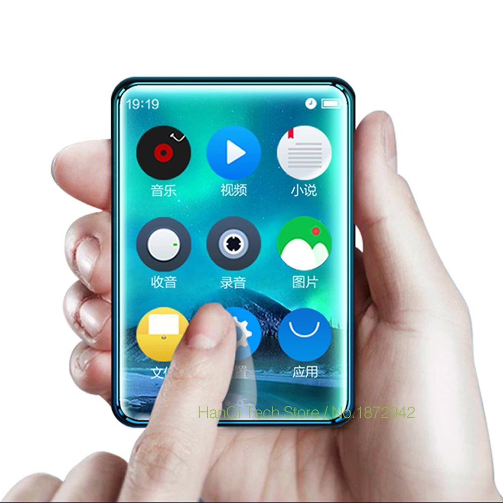 BENJIE X6 Full Touch Screen MP3 Player 4GB 8GB Music Player With FM Radio Video Player E-book Player MP3 With Built-in Speaker