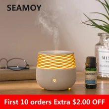 Seamoy аромат увлажнитель воздуха под дерево с светодиодный свет эфирных масел, аэрозольный распылитель для ароматерапии, электрический мини USB тумана для личного