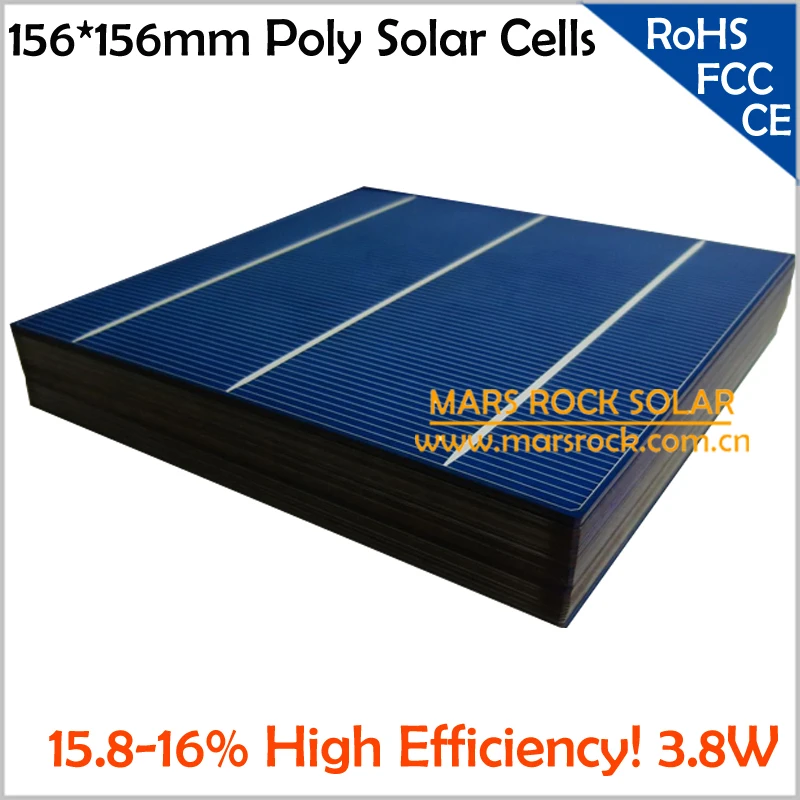 400 шт./лот дешево класс поли солнечные элементы для солнечной панели модуль, 16-17% эффективность, 3 шины, 3,9 Вт,, CE