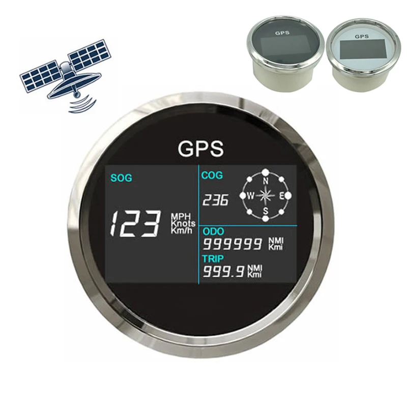 

Black 12V/24V Universal GPS Speedometer 0~299 MPH Kmh Motorcycle Multi-meter Gauge for motorcycle Car Truck Waterproof