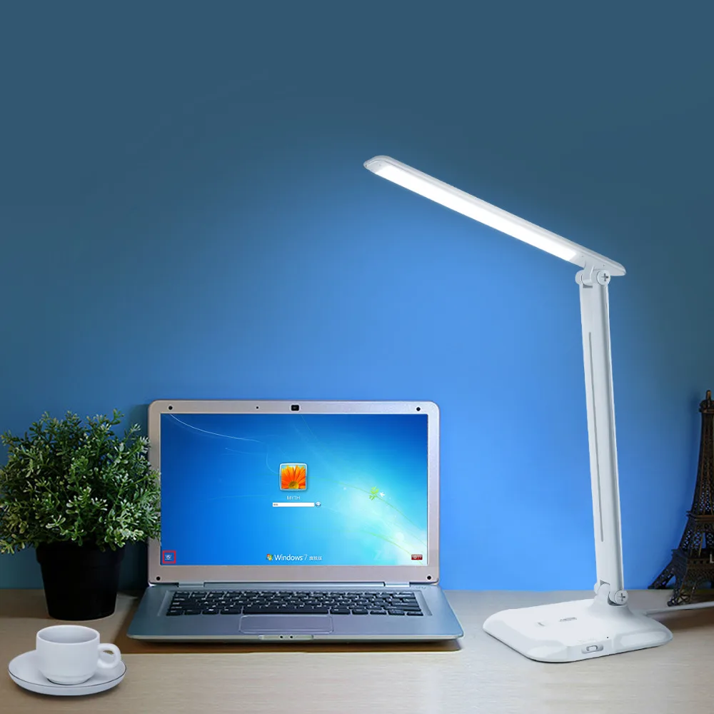 

No Battery LED Table Lamp Clip Holder Reading Light Desk USB Night Lamp Eye Protect Dimmer Desk Lamp LED Book Lights For Home