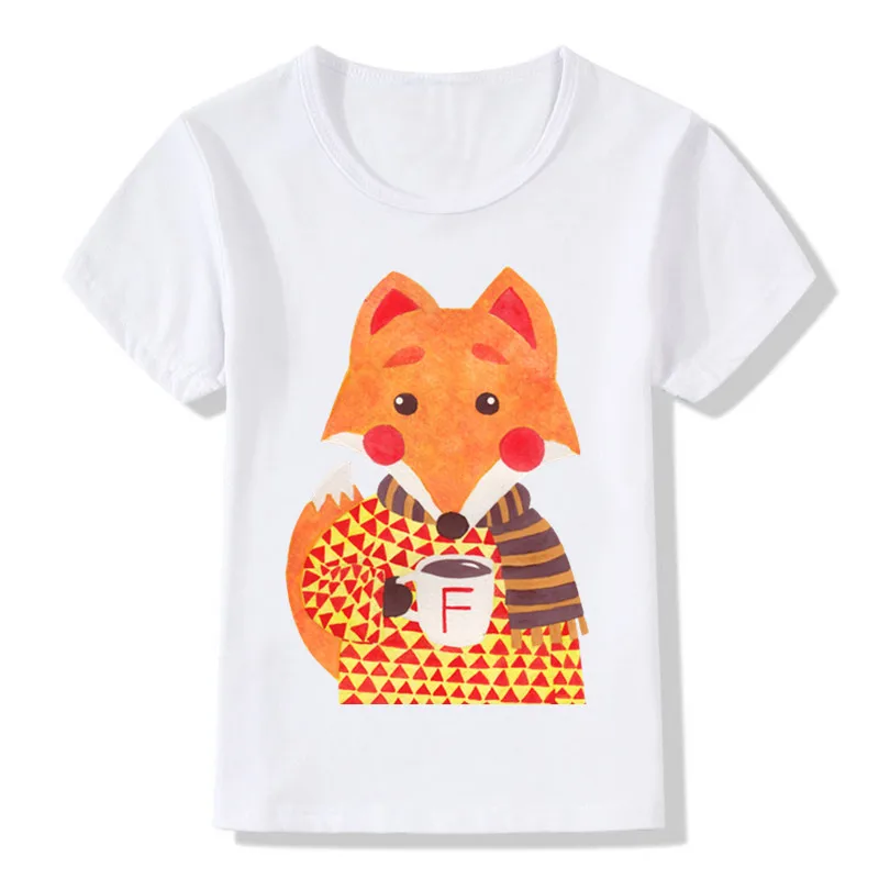

2019 Newest Children's Winter Fox Print Funny T-Shirts Summer Boys and Girls Clothes Kids Novelty Tops Baby Tee Shirt,ooo2071