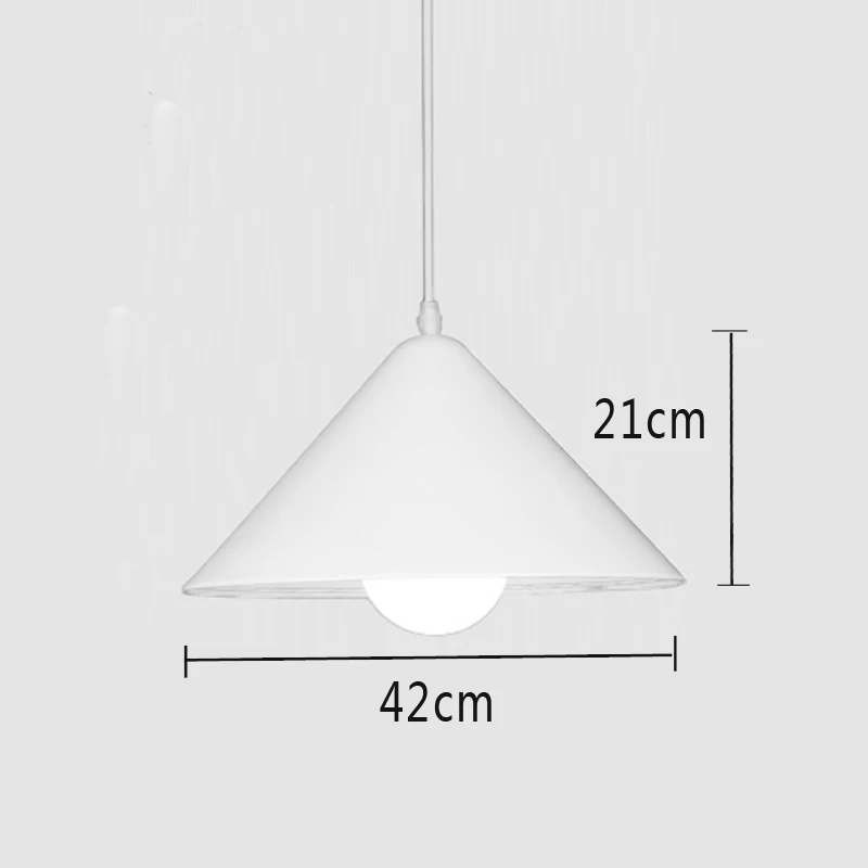B white 42cm Ресторан подвесные светильники простой современный кофе магазин бар AC110V/220 V E27 для декора абажур - Цвет корпуса: B white 42cm