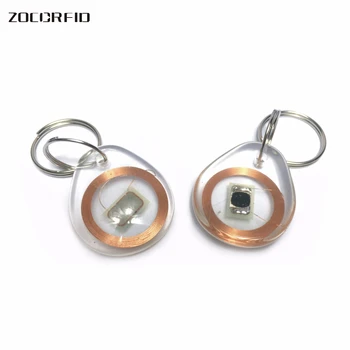 

100pcs waterproof IC re-writable keys 13.56MHz Proximity F1108 IC Card transparent / crystal style