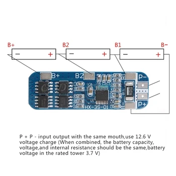 

3S 18650 Li-ion Lithium Battery 10A 12V BMS PCM Charger Protection PCB Board Drop Shipping