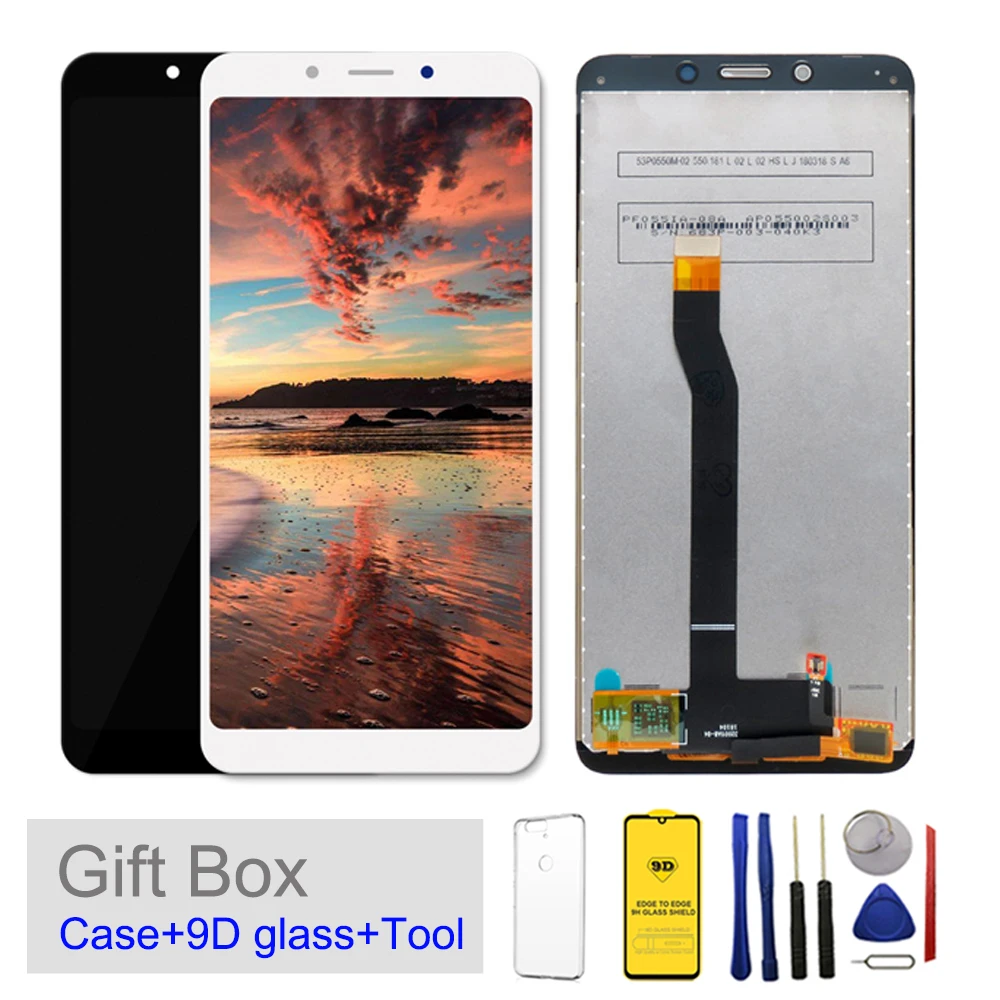 

Xiaomi Redmi 6 6A LCD Touch Screen digitizer redmi 6 6A LCD display with frame LCD gift 9D Glass tpu case