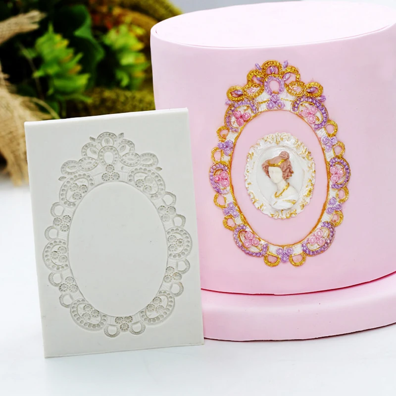 

Emboss Frame Silicone Mold Fondant Mould Cake Decorating Tools Chocolate Gumpaste Molds, Sugarcraft, Kitchen Accessories