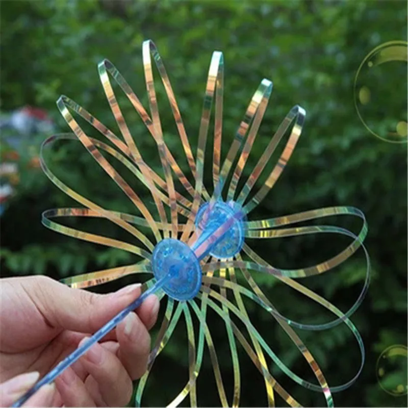 New Soap Bubble Outdoor Activety Wands Funny Popular Colorful Shook Stick Toys Amused For Children Kid Baby At Random