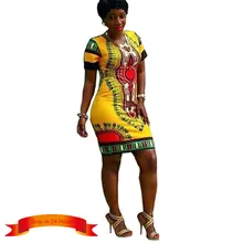 Venda oferta especial natural summer dress mulheres impressão tribal tradicional africano dashiki vestidos bodycon clube do partido roupas
