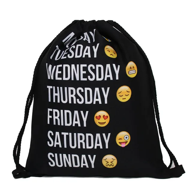 US $4.96 Black Polyester Drawstring Bags School Gym sports storage Bag Cinch Sack polyester Storage Pack Ruc