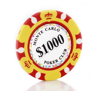 

20 PCS/LOT Poker Chips 14g Clay/Iron/ABS 3 Colors Crown Casino Chips Texas Hold'em Poker Wholesale Poker Chips Club
