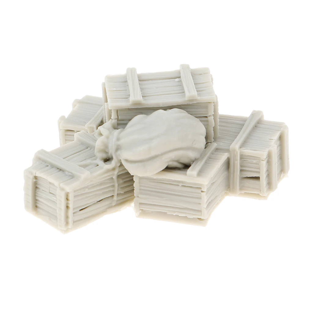 1/35 Resin Soldier Figure Scenario Accessories Set Toys with Boxes and Bags Model 1/35 Resin Soldier Figure Scenario Accessories Set Toys with Boxes and Bags Model